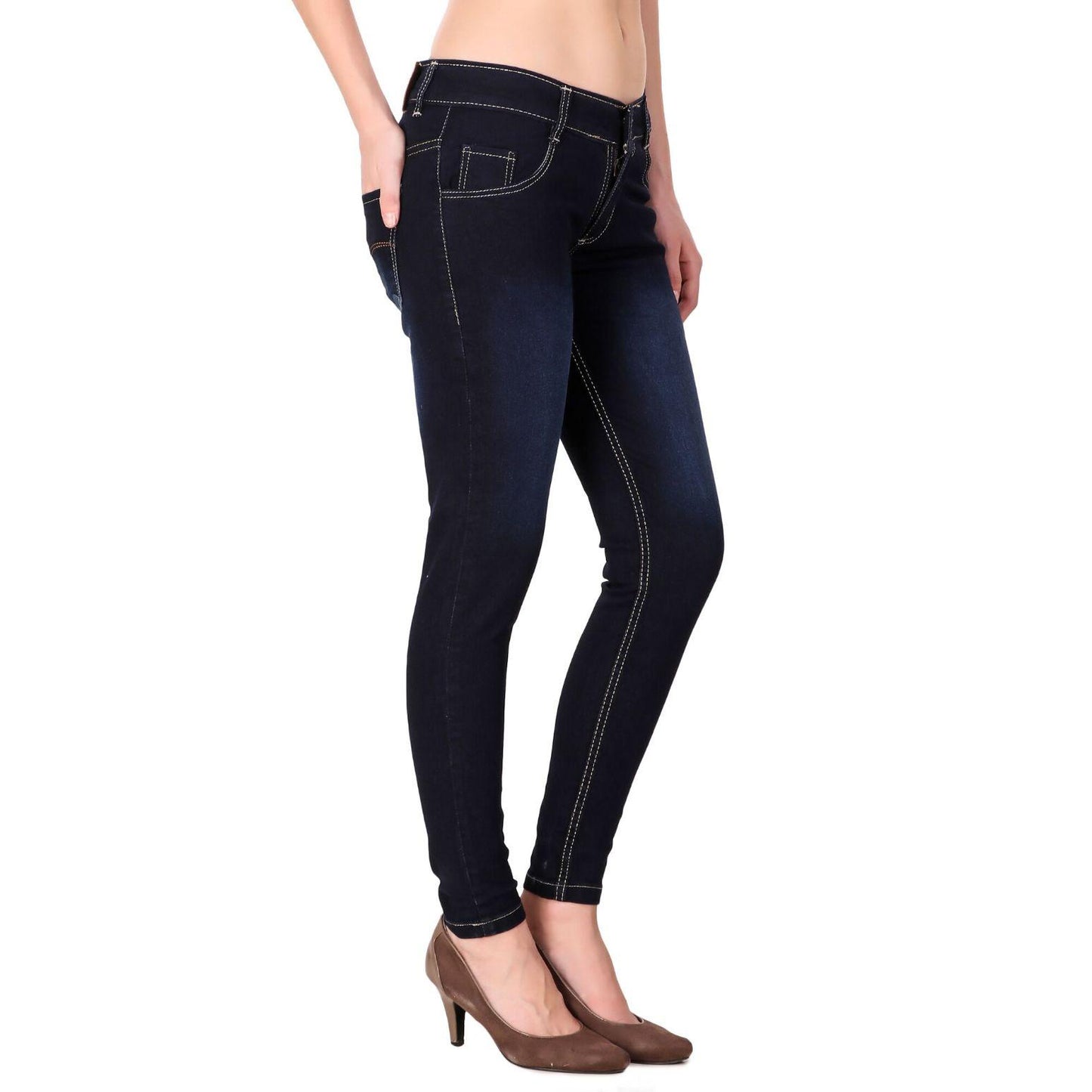 Women's Denim Slim Fit Mid-Waist Jeans