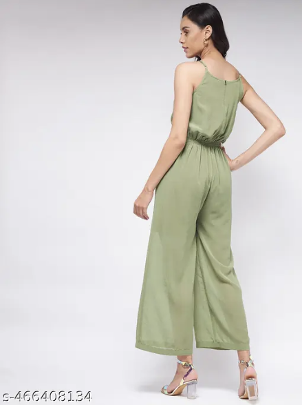 Zima leto Women's Solid Cowl Neckline Jumpsuit