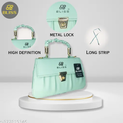 Graceful Stylish Slingbags Luxury High Quality PU Leather Women Shoulder Bag (Green)