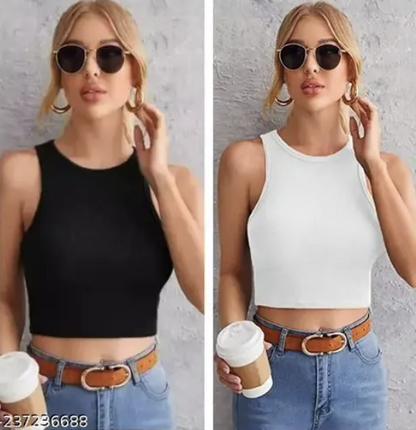 TUSI-TANK TOP COMBO BLACK-WHITE 01