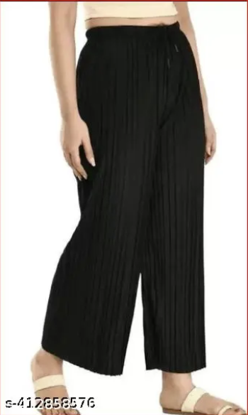Women Wrinkle Crush Palazzo PLAZZO Pack of 2