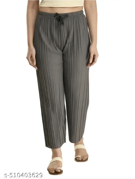 Women Wrinkle Crush Palazzo PLAZZO Pack of 4